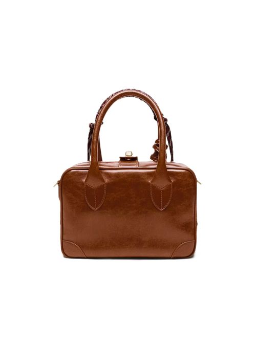 Vita bag in pelle marrone chiaro con charm e manico intrecciato Golden Goose | GWA00470.A000874.55372LIGHT BROWN
